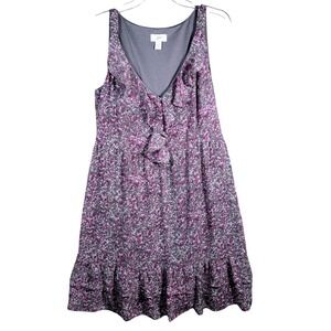 LOFT Floral‎ Ruffle V-Neck Sleeveless Dress - Casual Party Sundress Womens 10